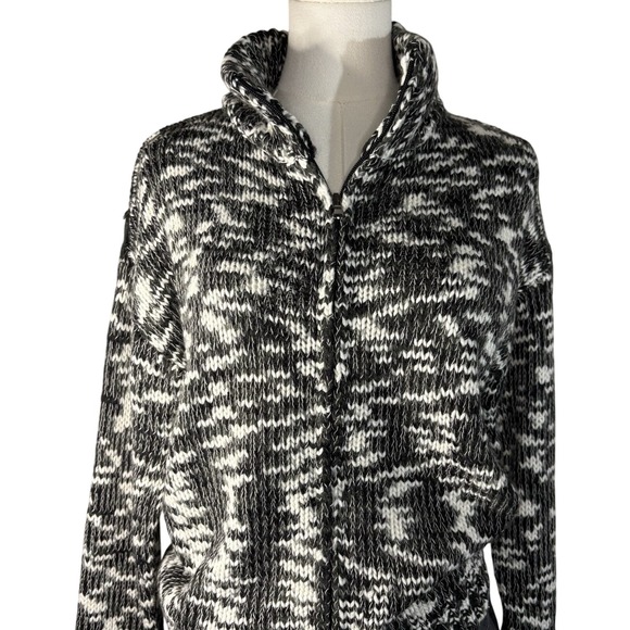 Kut from the Kloth Sweaters - NWT Kut From The Kloth Women's Full Zip Cardigan Sweater  XS Black/White LS